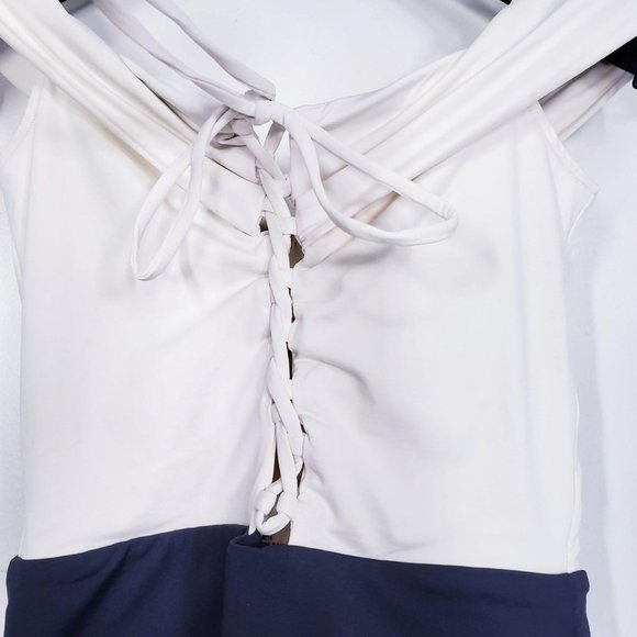 NWT L*Space Anja Off Shoulder Lace Up One Piece XS - Picture 5 of 14